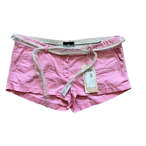Madison Scotch of Scotch & Soda Pink Low Rise Mini Shorts w/Rope Belt NWT Sz.27 - Picture 1 of 10